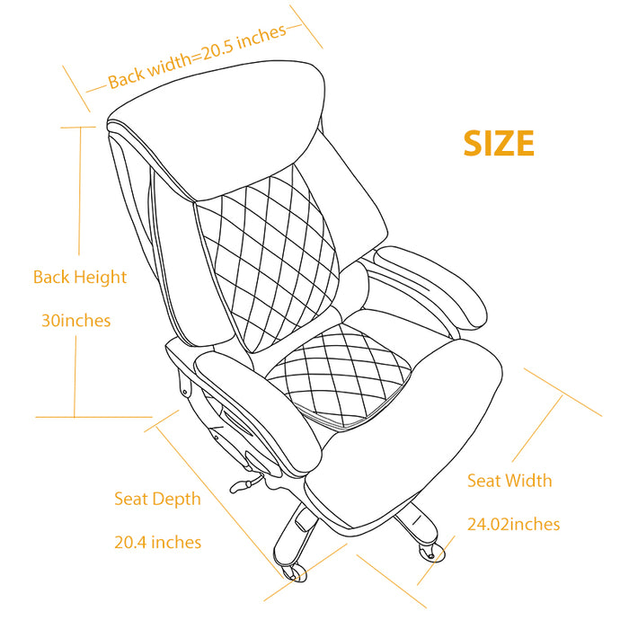 Office chair seat outlet height 30 inches